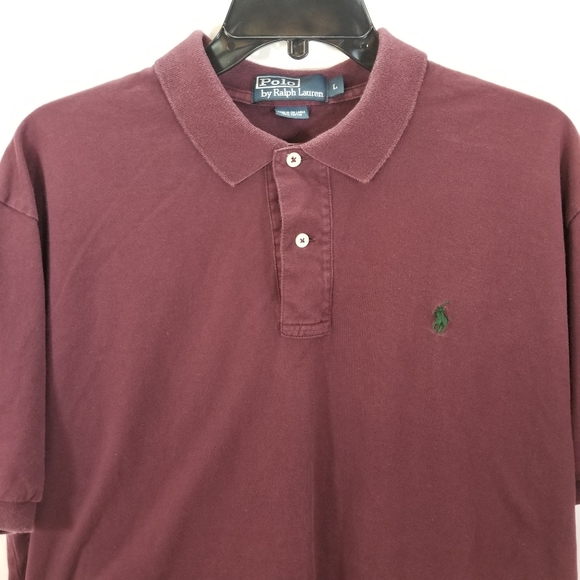 Polo Ralph Lauren Maroon Polo Shirt Large - Picture 7 of 13